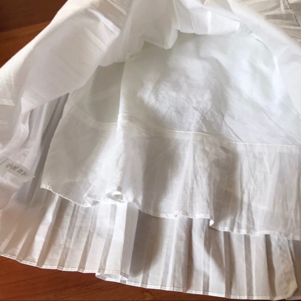 Share Madewell Dress Womens 4 Knee Length Pleated Skirt Geo Lace Top White - Picture 7 of 10